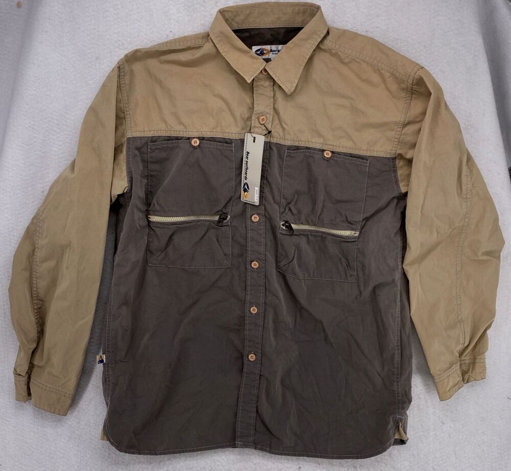 Bear Surfboards Shirt Mens Large Two Tone Utility Fishing Skate Surf Gorpcore